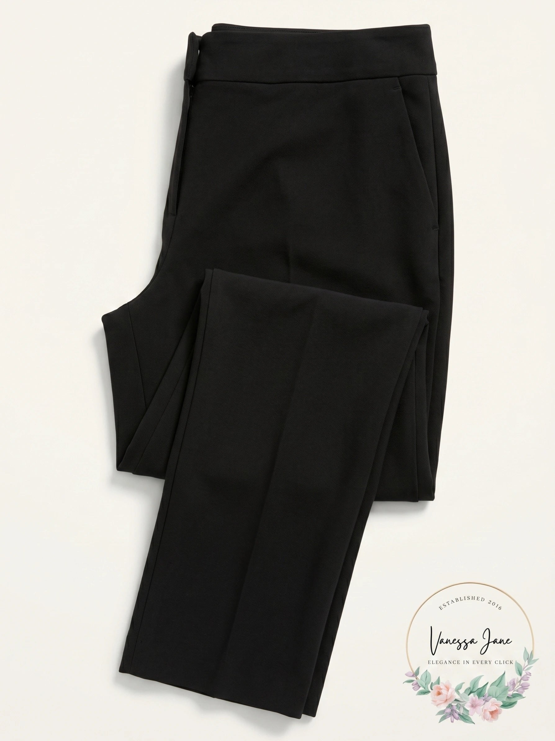 Anne Klein Womens Plus Stretch High Rise Straight Leg Pants,Size 22W