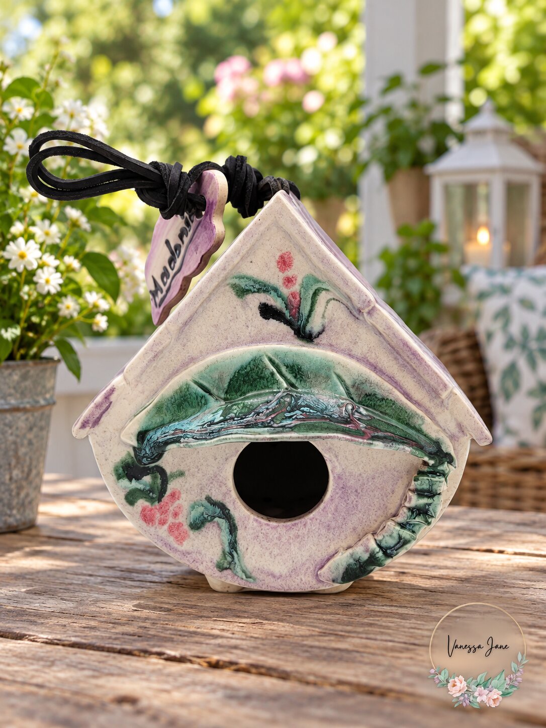 Vintage Clay Artist Bird House by Susan L. Madonia
