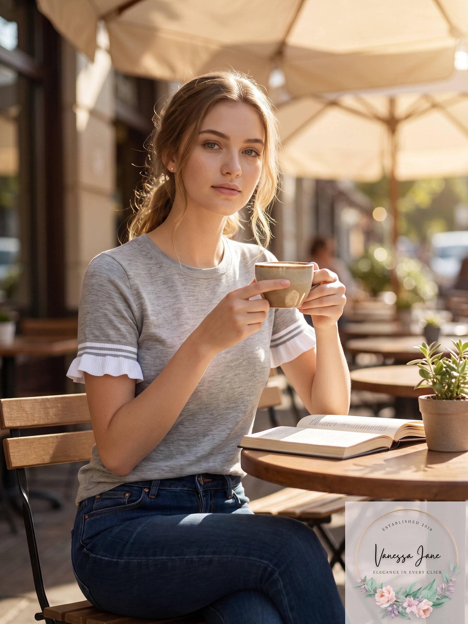 Self Esteem Juniors Contrast Stripe Ruffle-Sleeve T-Shirt
