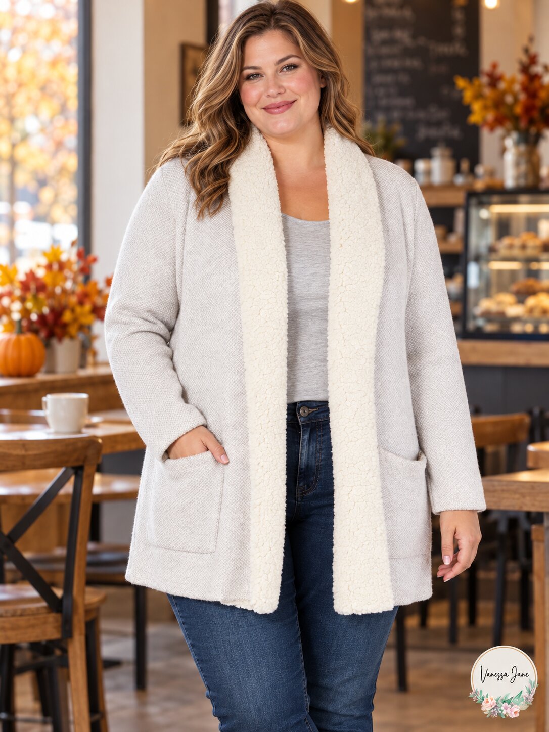 Style & Co Women's Plus-Size Open-Front Pocket Sweatercoat