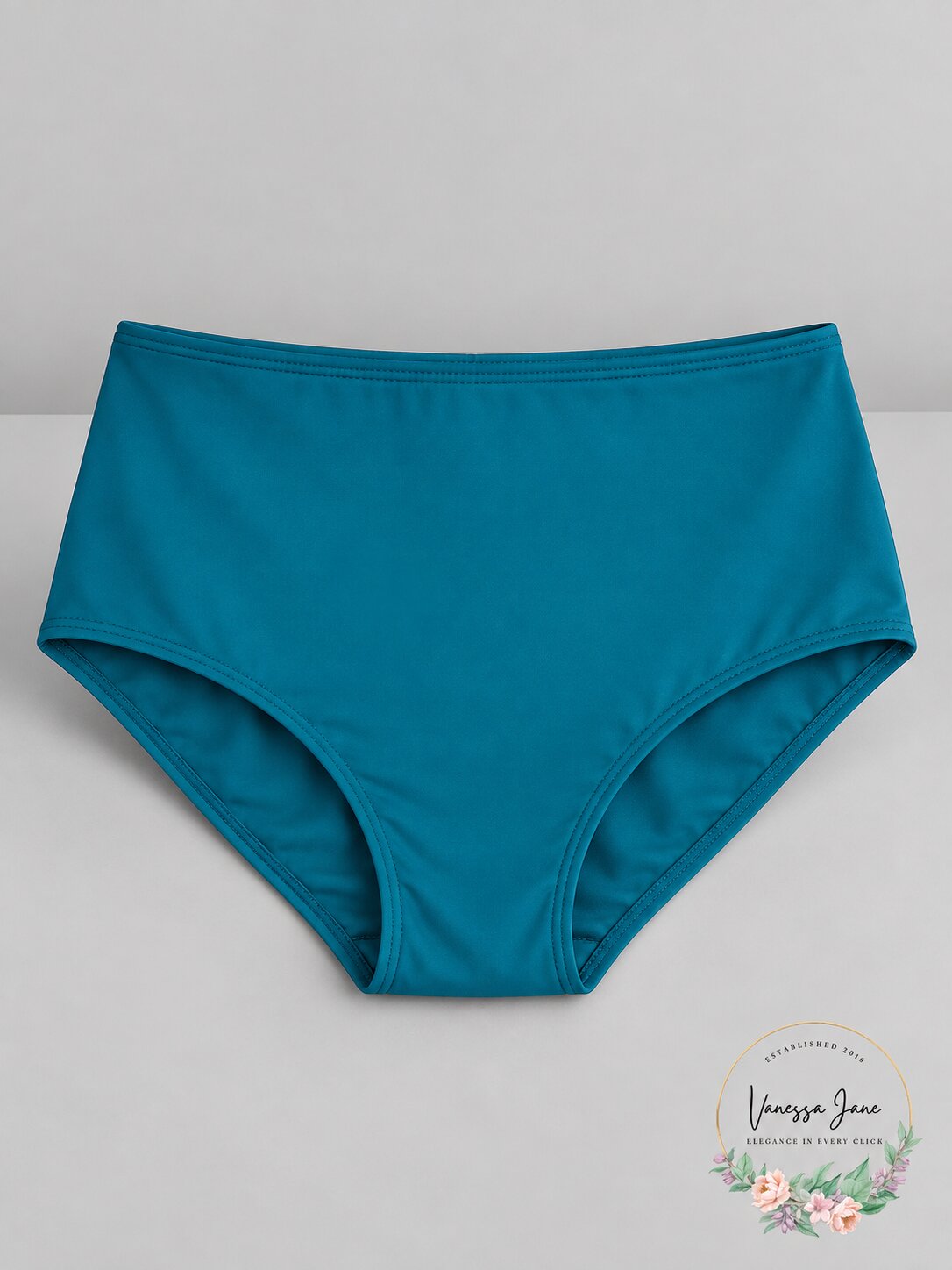 DKNY Teal Classic High Waist Bikini Swim Bottom, Us XL