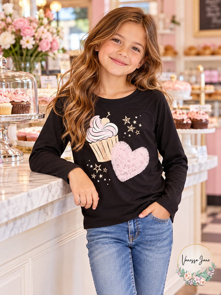 Epic Threads Little Girls Cupcake Heart T-Shirt