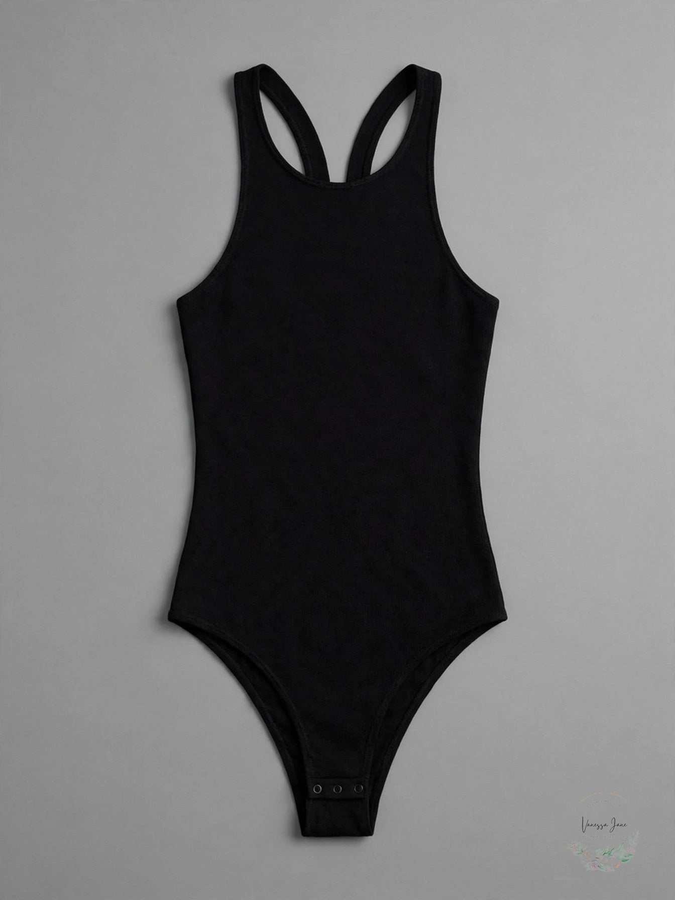 Aqua Racerback Knit Bodysuit