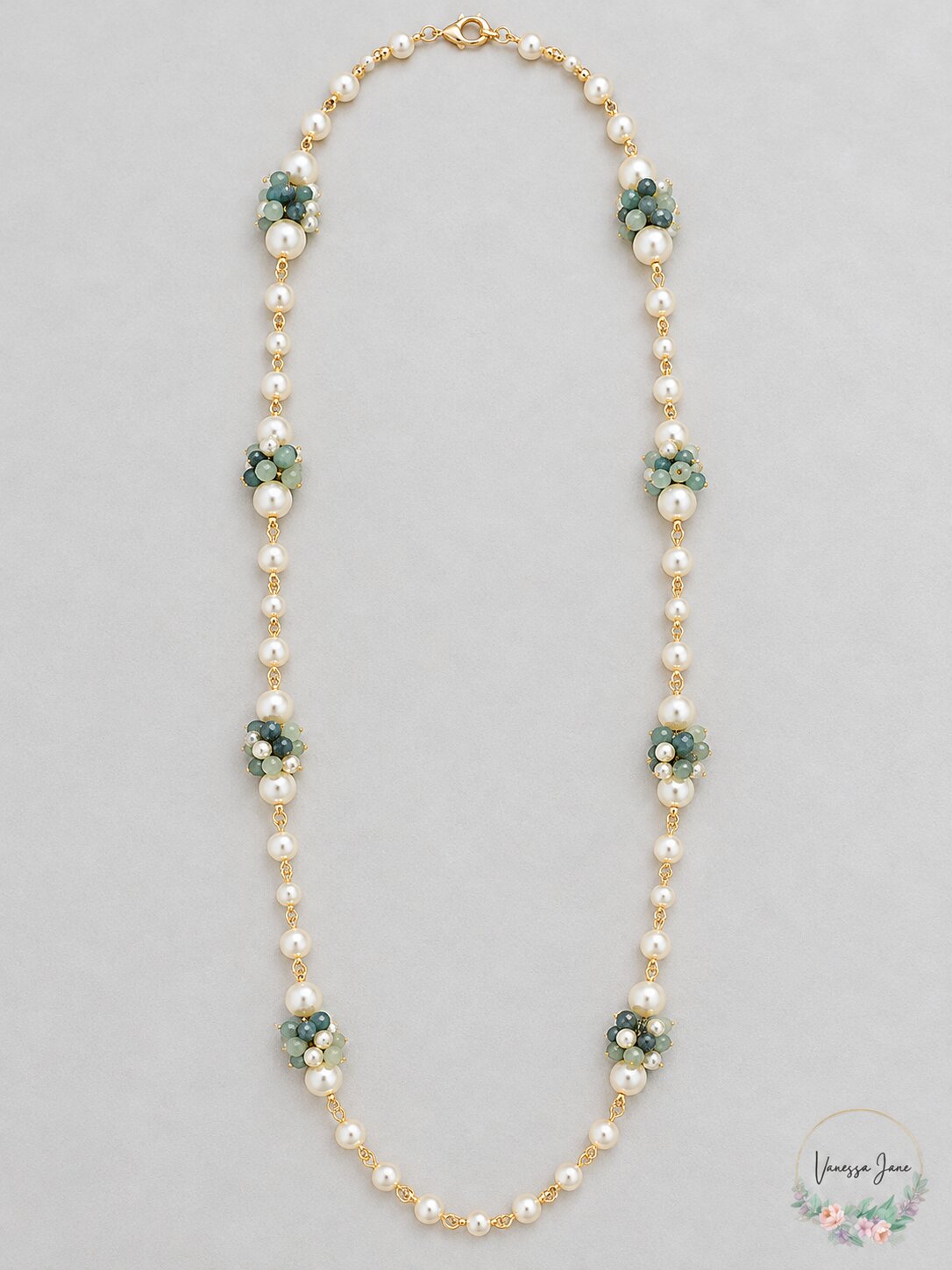 Charter Club Gold-Tone Imitation Pearl & Shaky Bead Strand Necklace