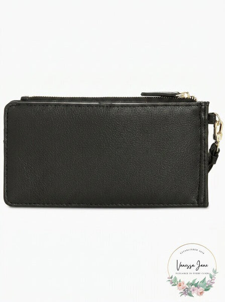INC International Concepts Deliz Long Bifold Wallet (Black)