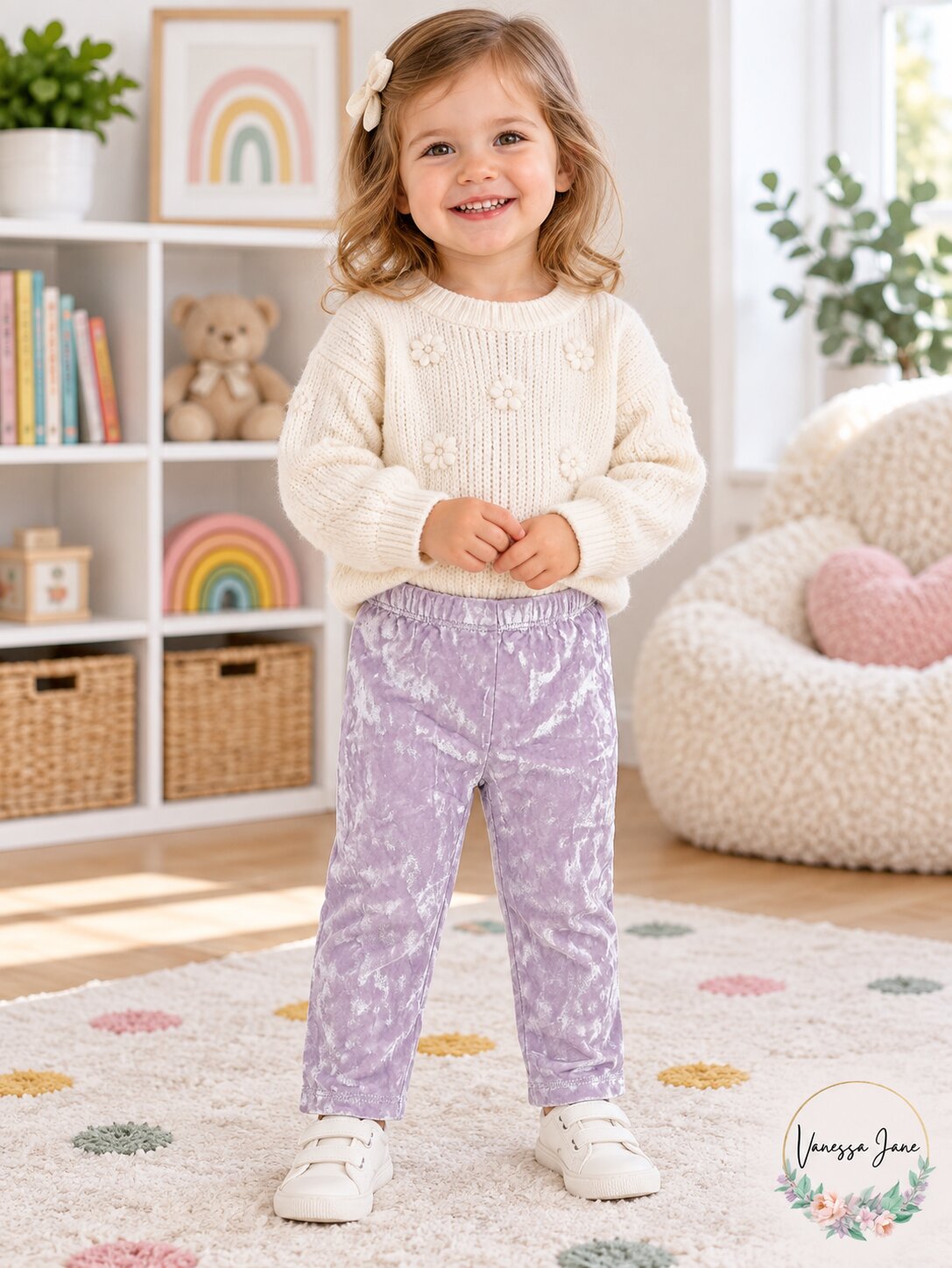 First Impressions Baby Girls Velour Leggings