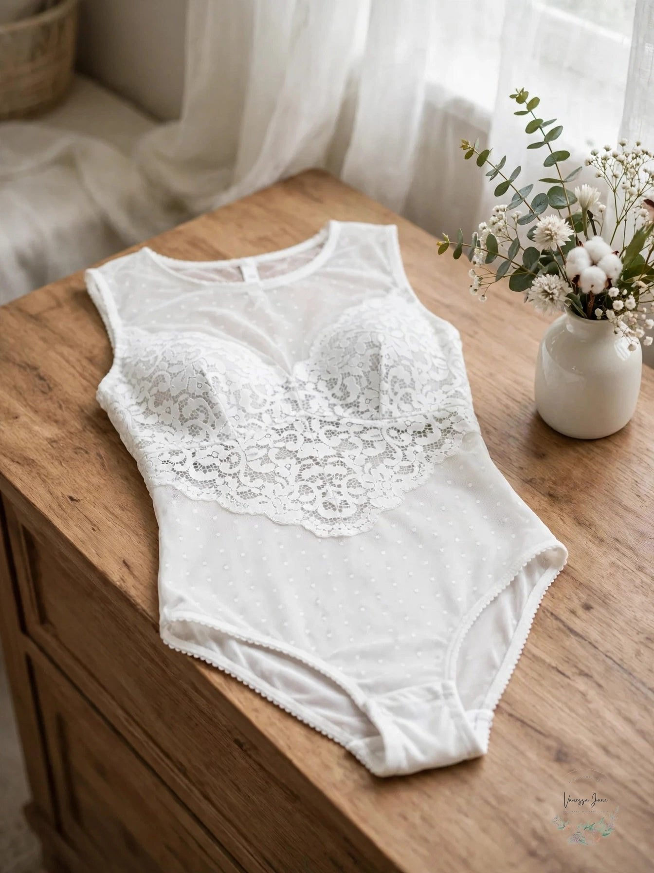 Inc International Concepts Womens Cupped Swiss Dot Thong Bodysuit
