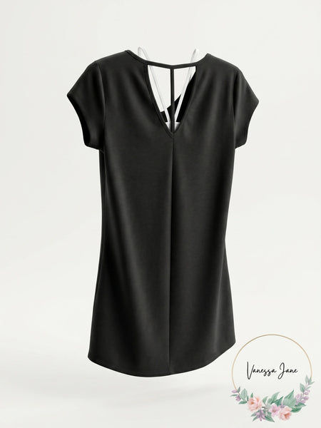 Ideology Womens Solid V-Back Tunic Activewear, Size XS
