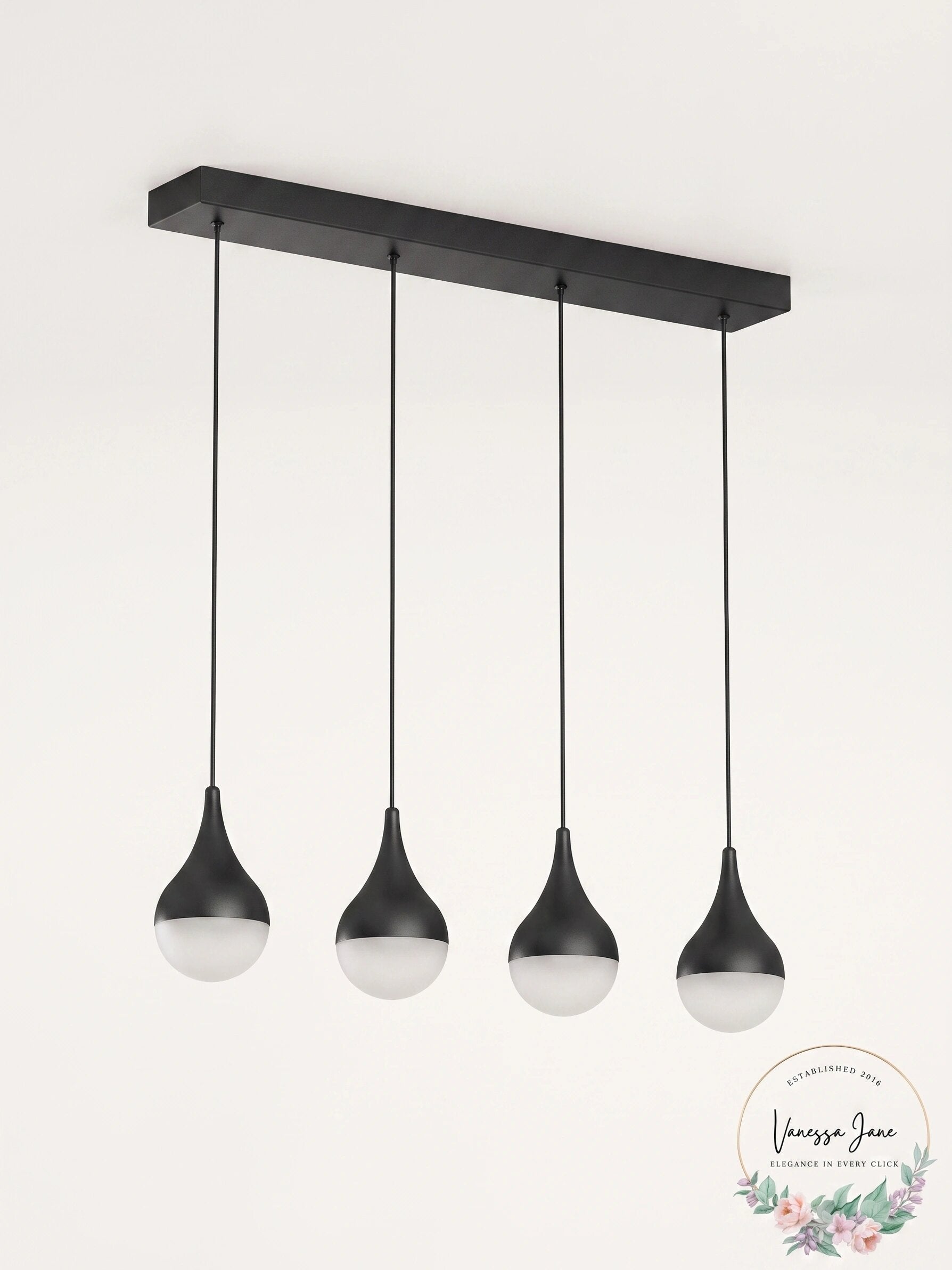 Artika Glitzer 24-Watt Integrated Led Black Pendant