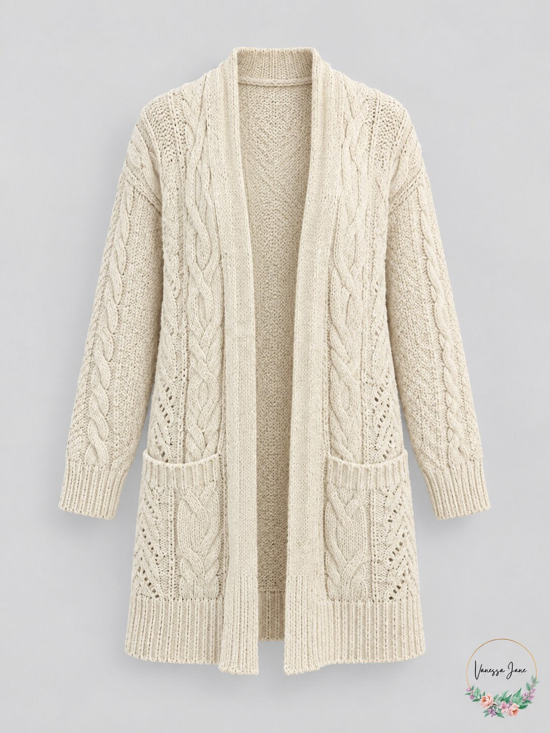 American Rag Cardigan Sweater Chevron Crochet Pattern, Size Small
