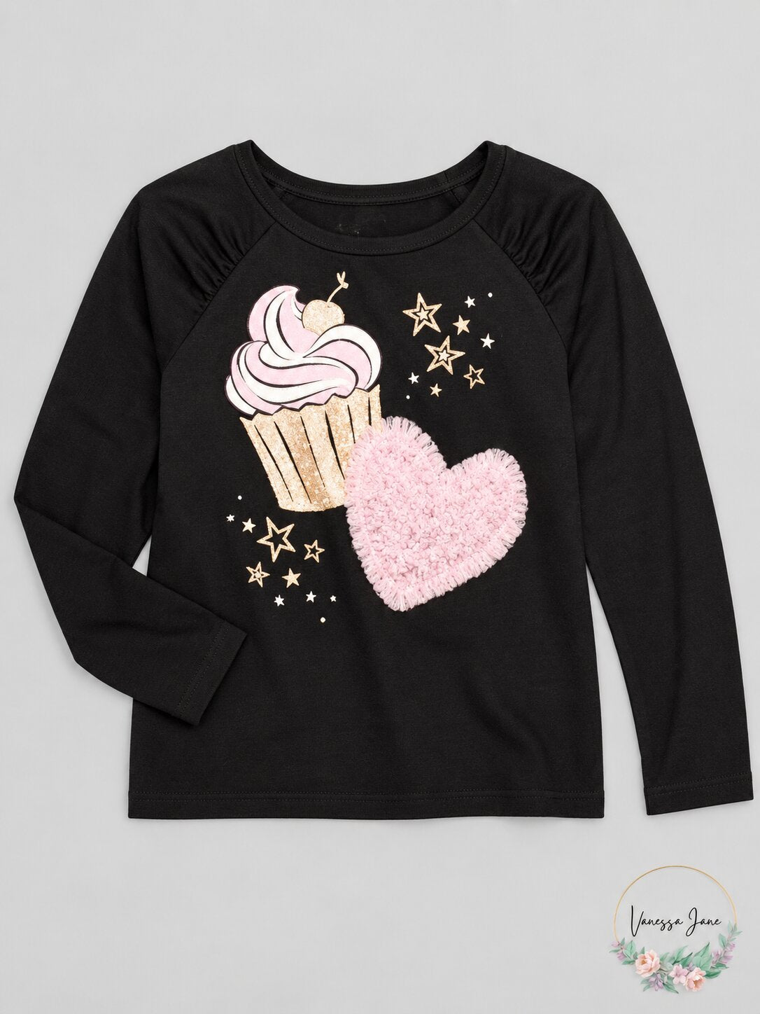 Epic Threads Little Girls Cupcake Heart T-Shirt