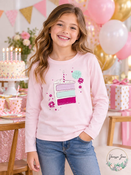 Epic Threads Little Girls Cake Slice T-Shirt