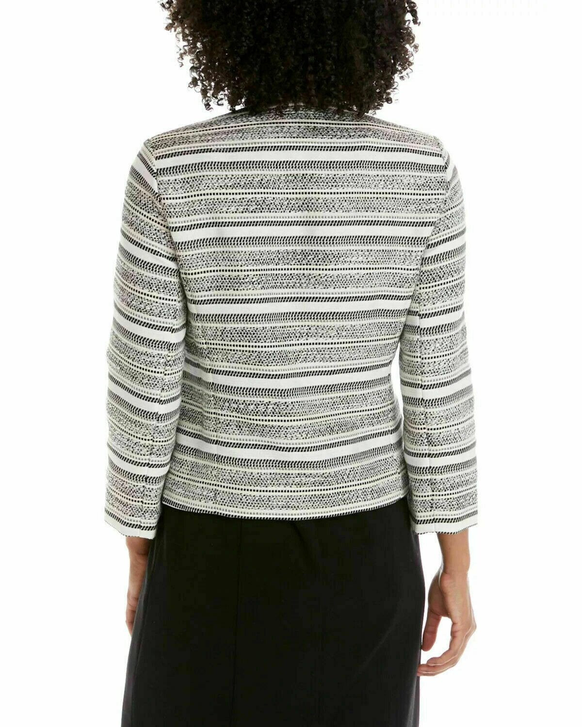 Kasper Stripe Tweed Jacquard Jacket