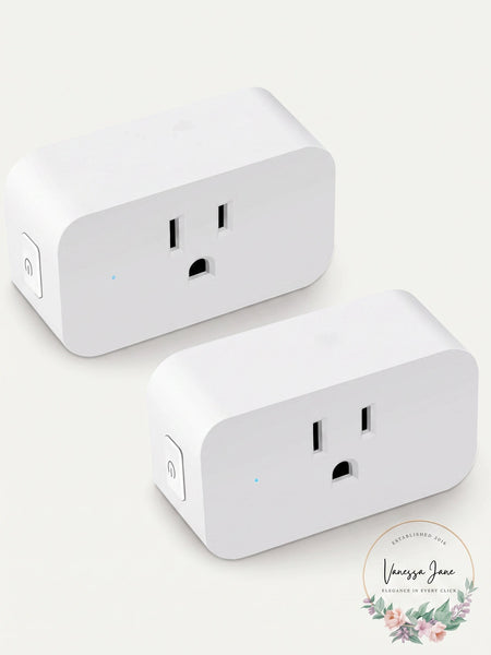 LINGANZH Smart Plug 2 Pack, Mini WiFi Smart Socket Compatible with Alexa Echo Go