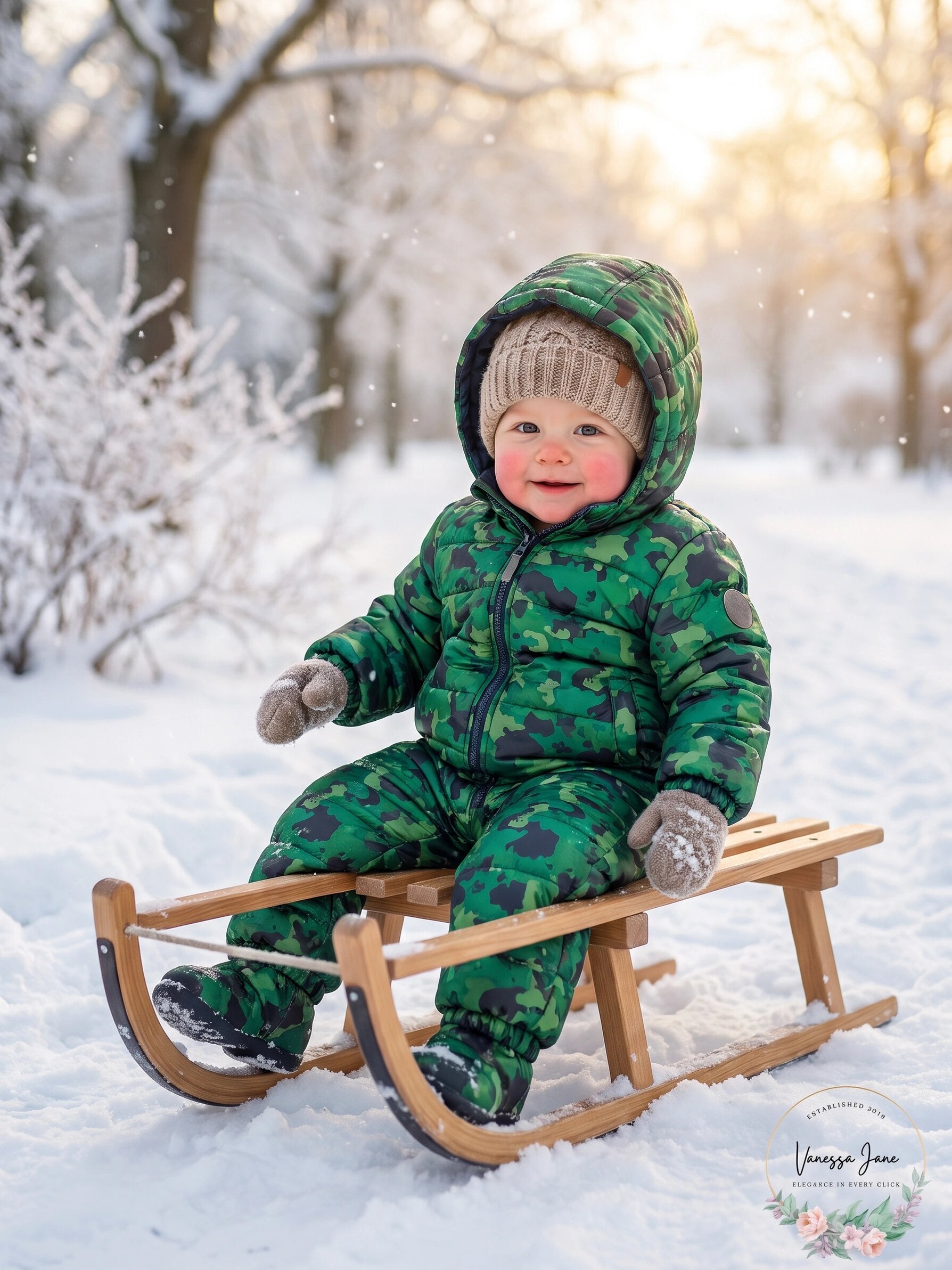 First Impressions Baby Boys Hooded Footed Bunting Snowsuit