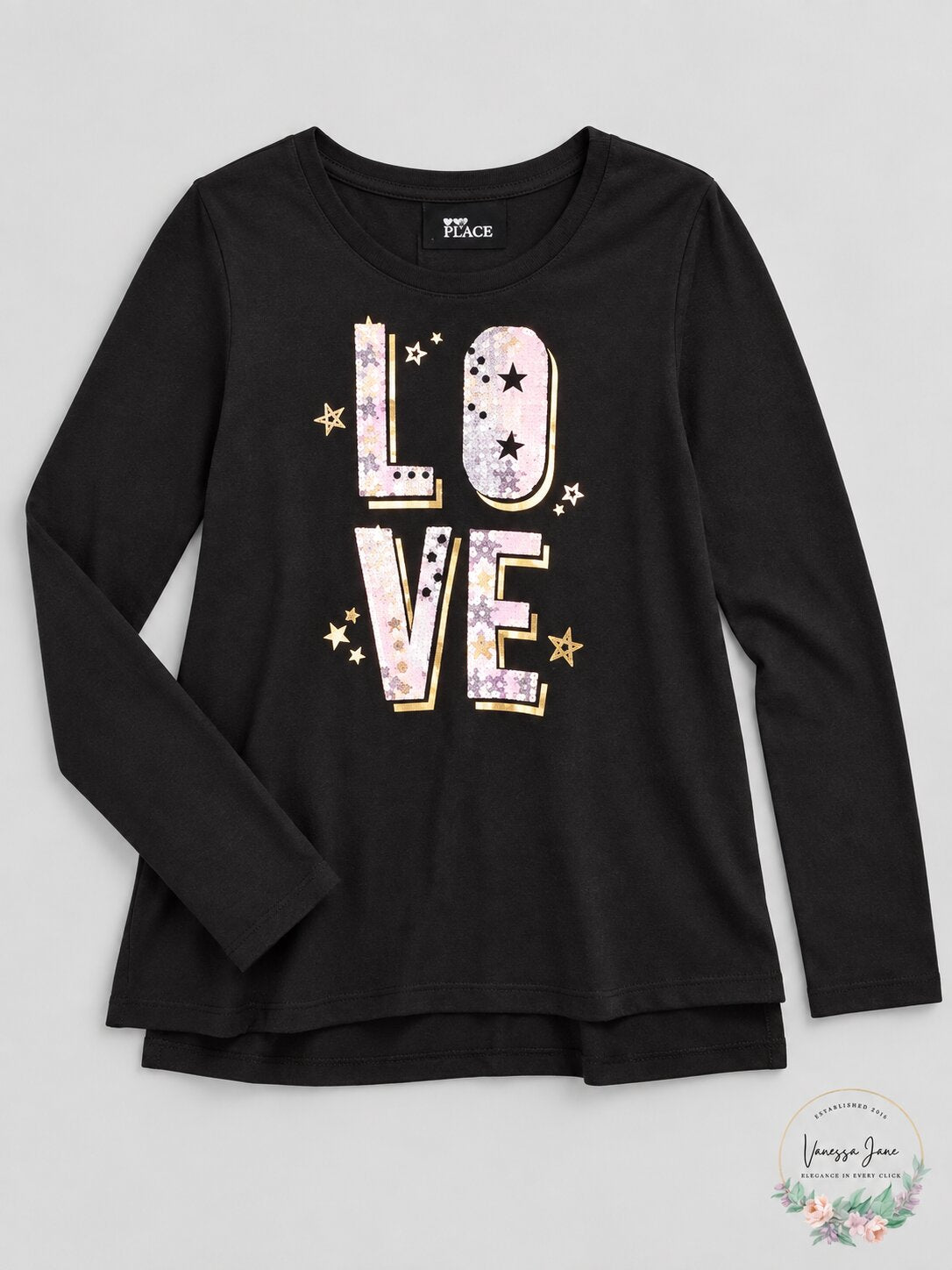 Epic Threads Big Girls Love T-Shirt, Size Small