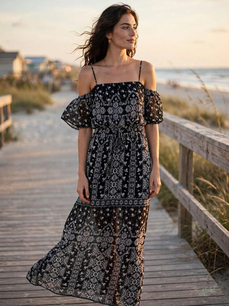 City Triangles Off The Shoulder Maxi Dress, Size Small