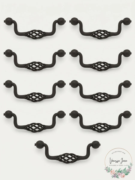 Lot of 7 Liberty Hardware PN0527 Forged Iron II 3-3/4 Inch Birdcage