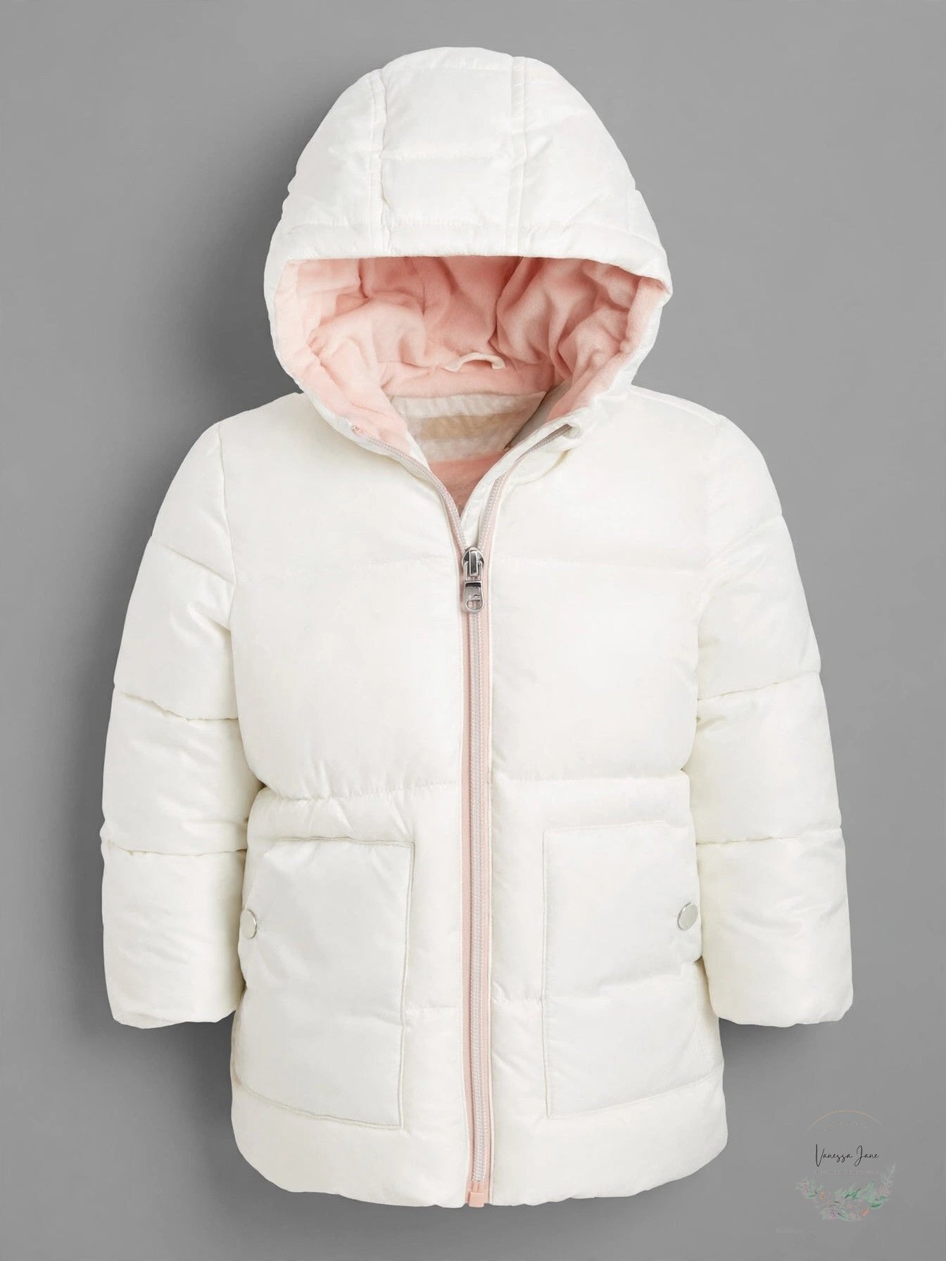 Michael Kors Baby Girls Hooded Stadium Puffer Jacket, 12-18 Months