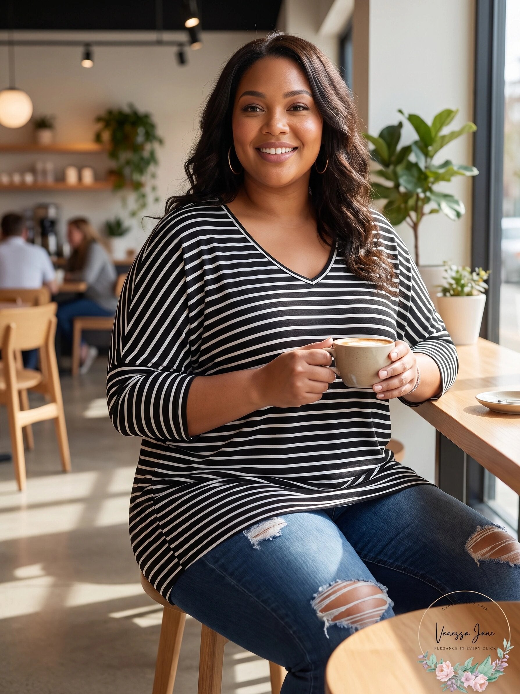 Celebrity Pink Plus Size Striped Shirt