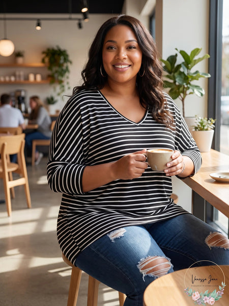 Celebrity Pink Plus Size Striped Shirt