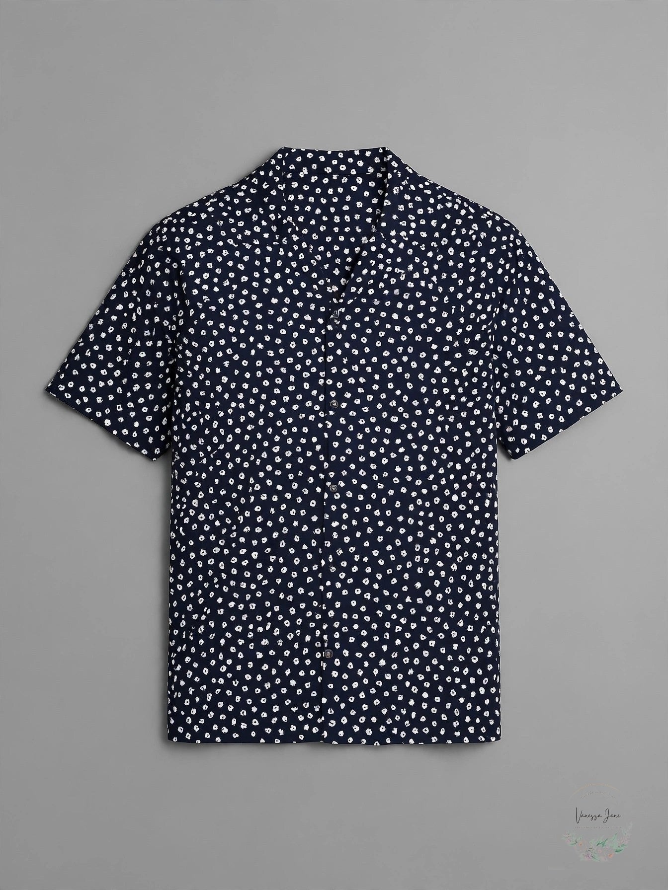 The Mens Store at Bloomingdales Short Sleeve Dot Print Camp Shirt, Size XL