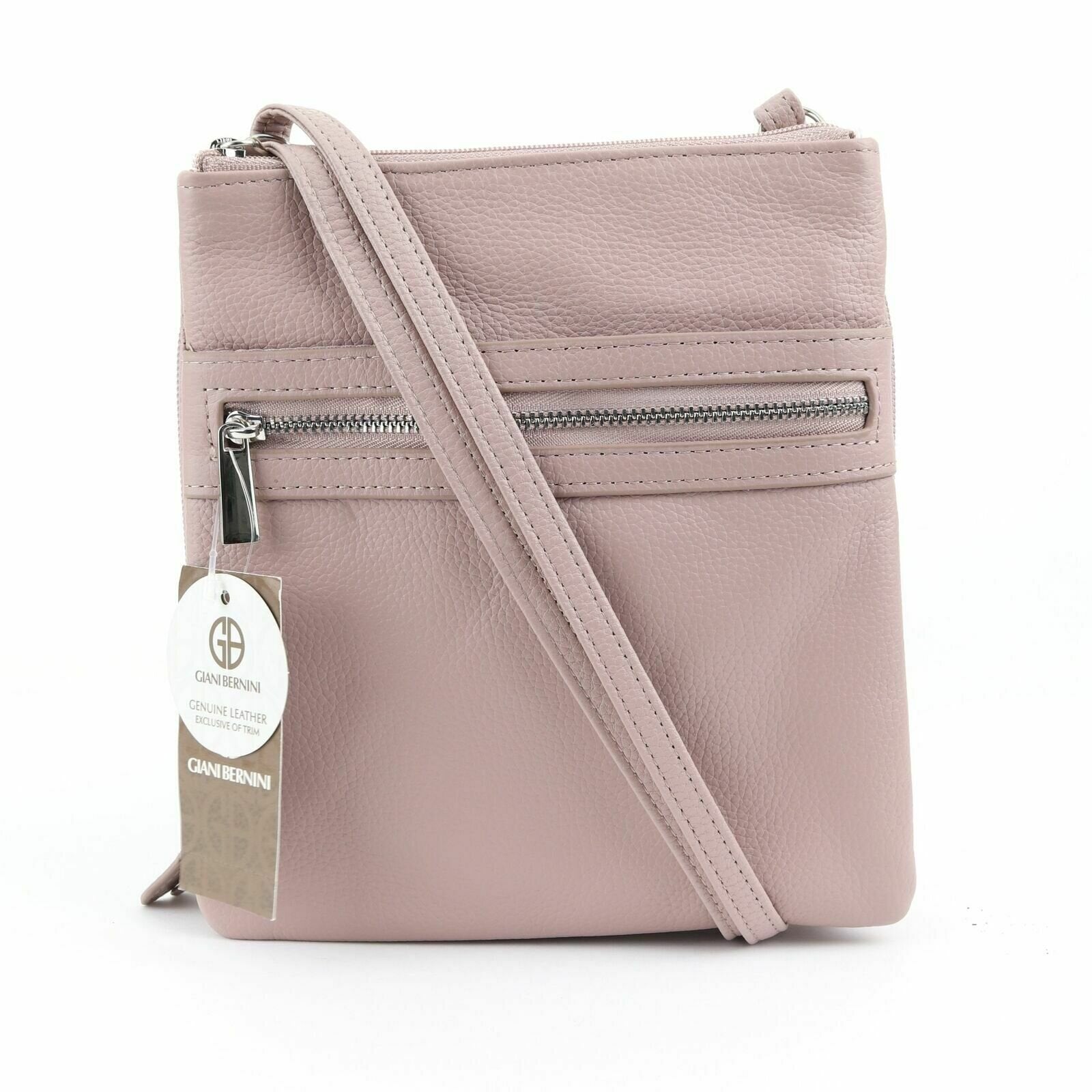 Giani Bernini Purple Leather Crossbody Handbag Purse