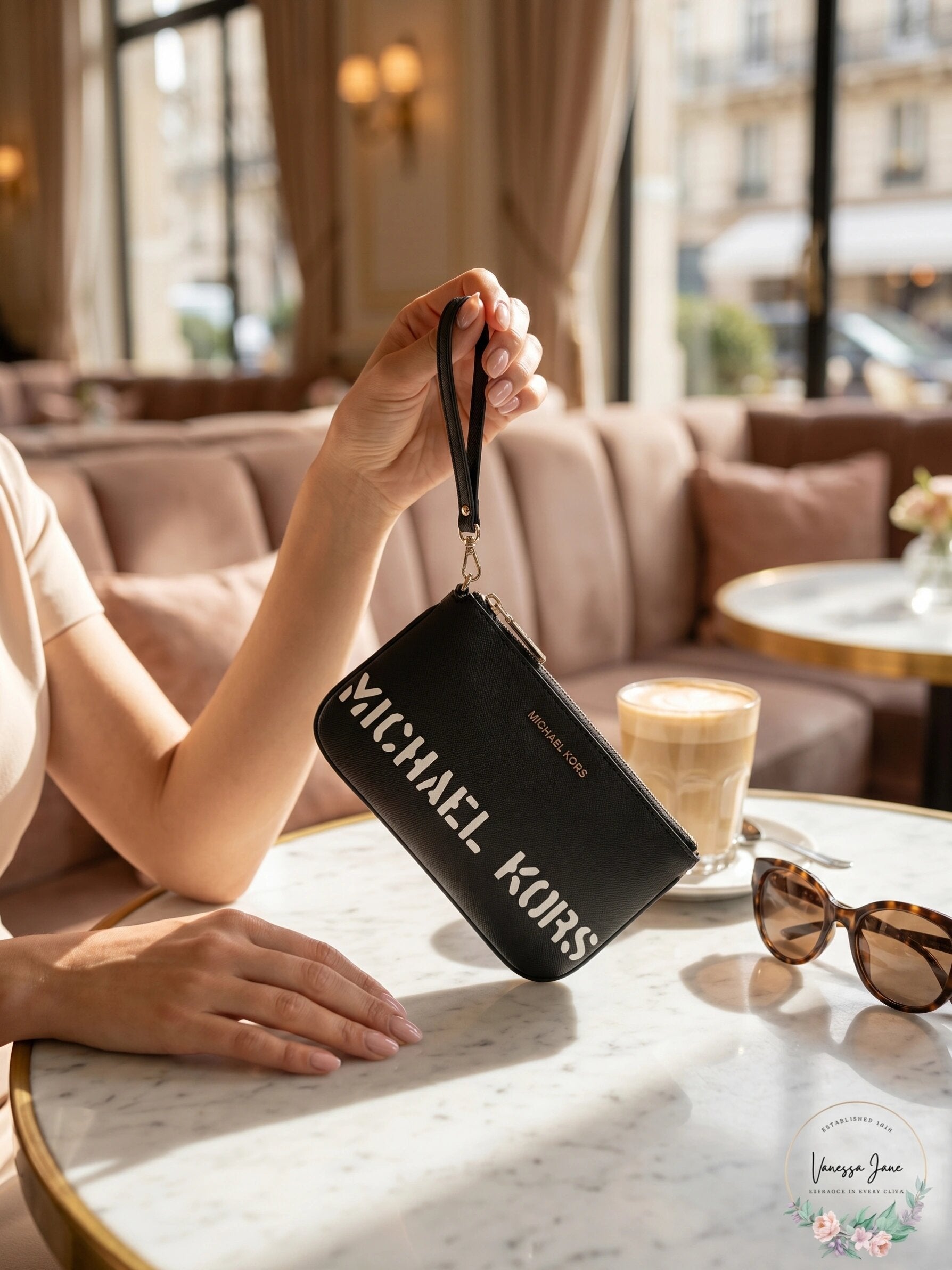 Michael Michael Kors Logo Pouchette Wristlet