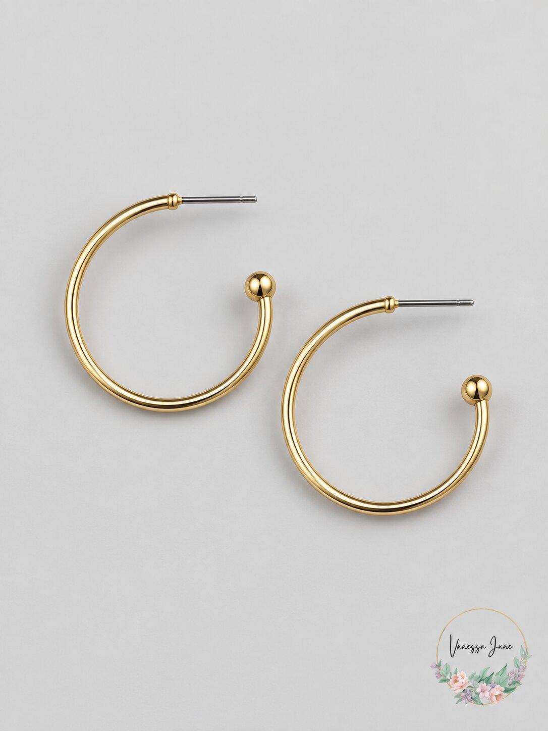 INC Two-Tone C-Hoop Earrings