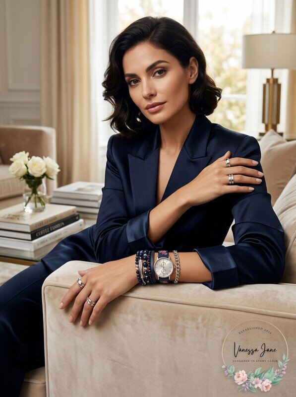 Jessica Carlyle Womens Quartz Analog Navy Floral Silicone Strap Watch