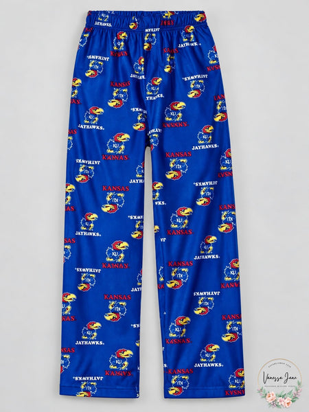 NCAA Kansas Jayhawks Toddler Team Color Printed Pant, Purple, Size 2T