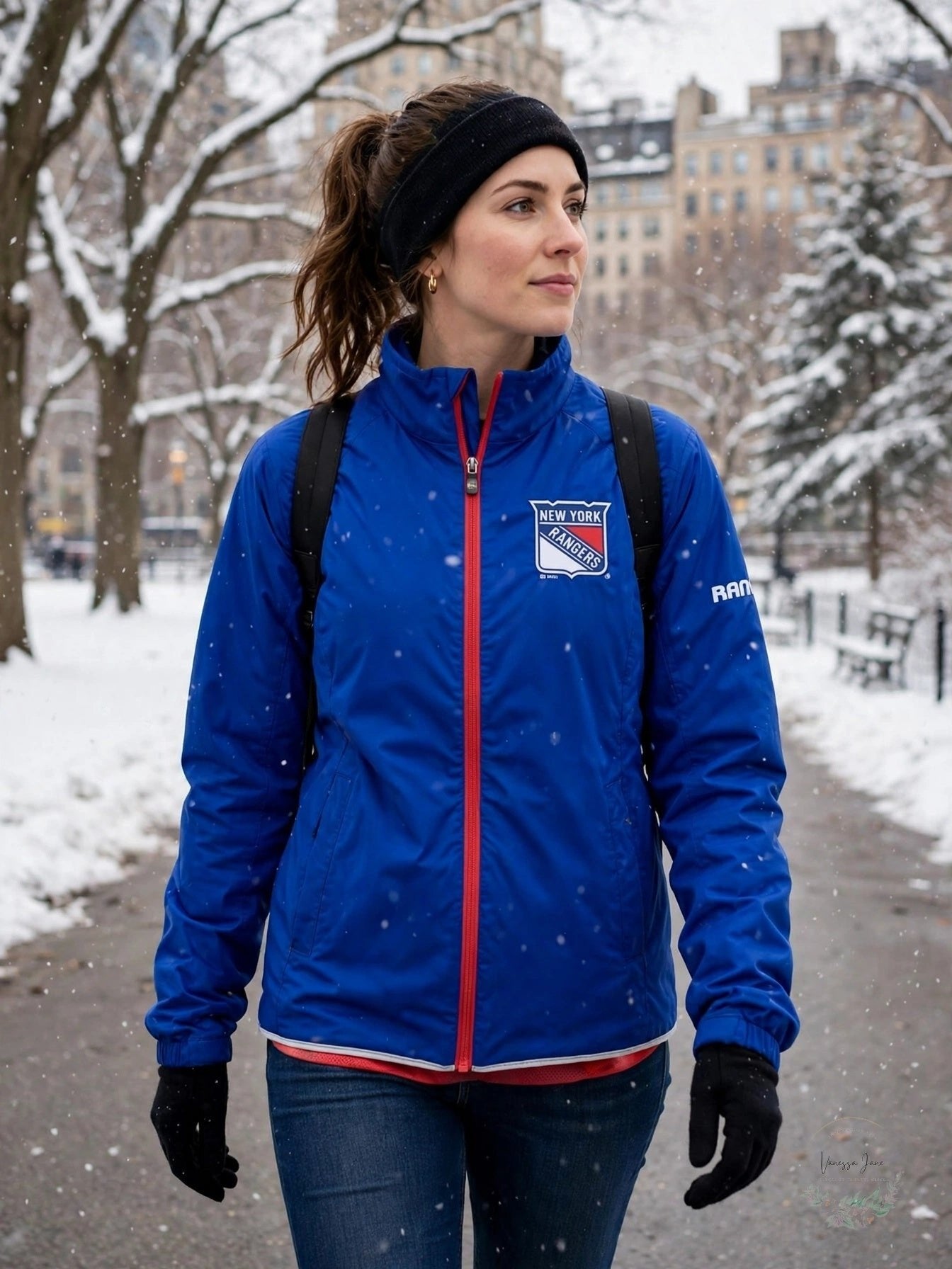 G-III NHL New York Rangers Women's Full-Zip Jacket Blue