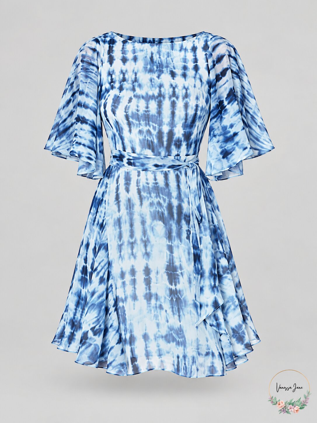 Lauren Ralph Lauren Mandie Elbow Sleeve Day Dress, Navy/Blue, Size 2