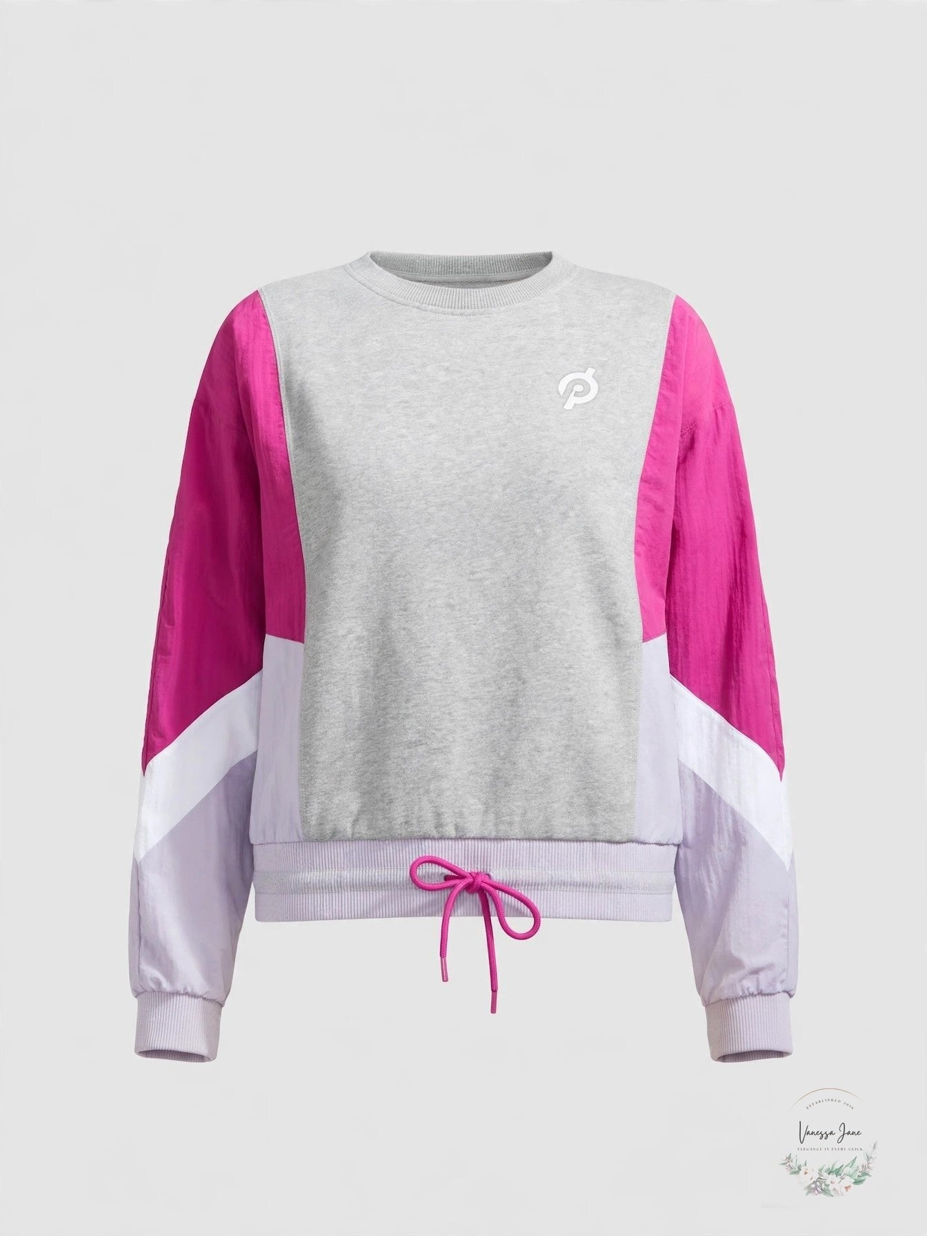 Peloton Chic Fabric Mix Pullover, Size Medium