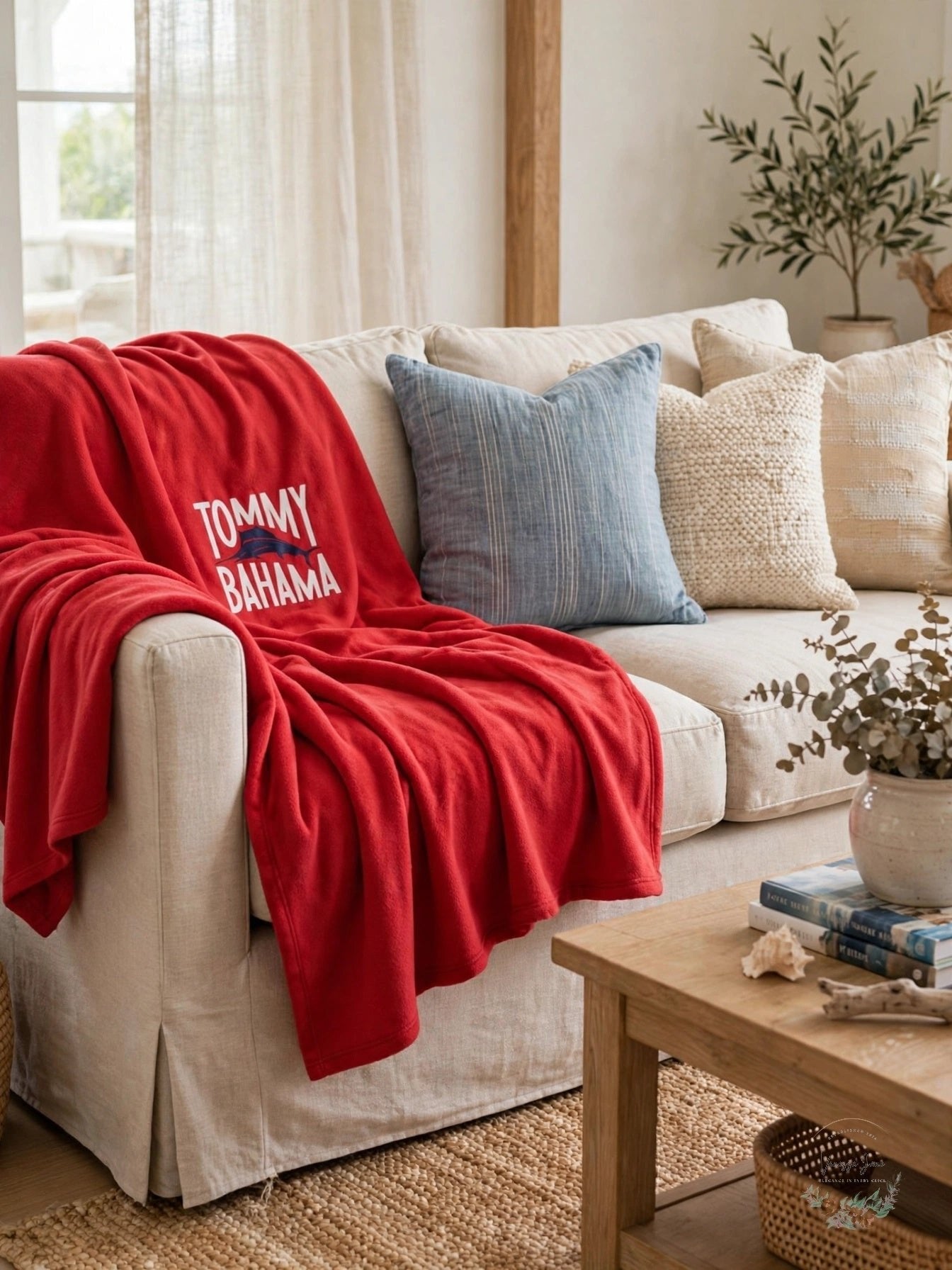 Tommy Bahama Live the Island Life Sweatshirt Blanket Throw