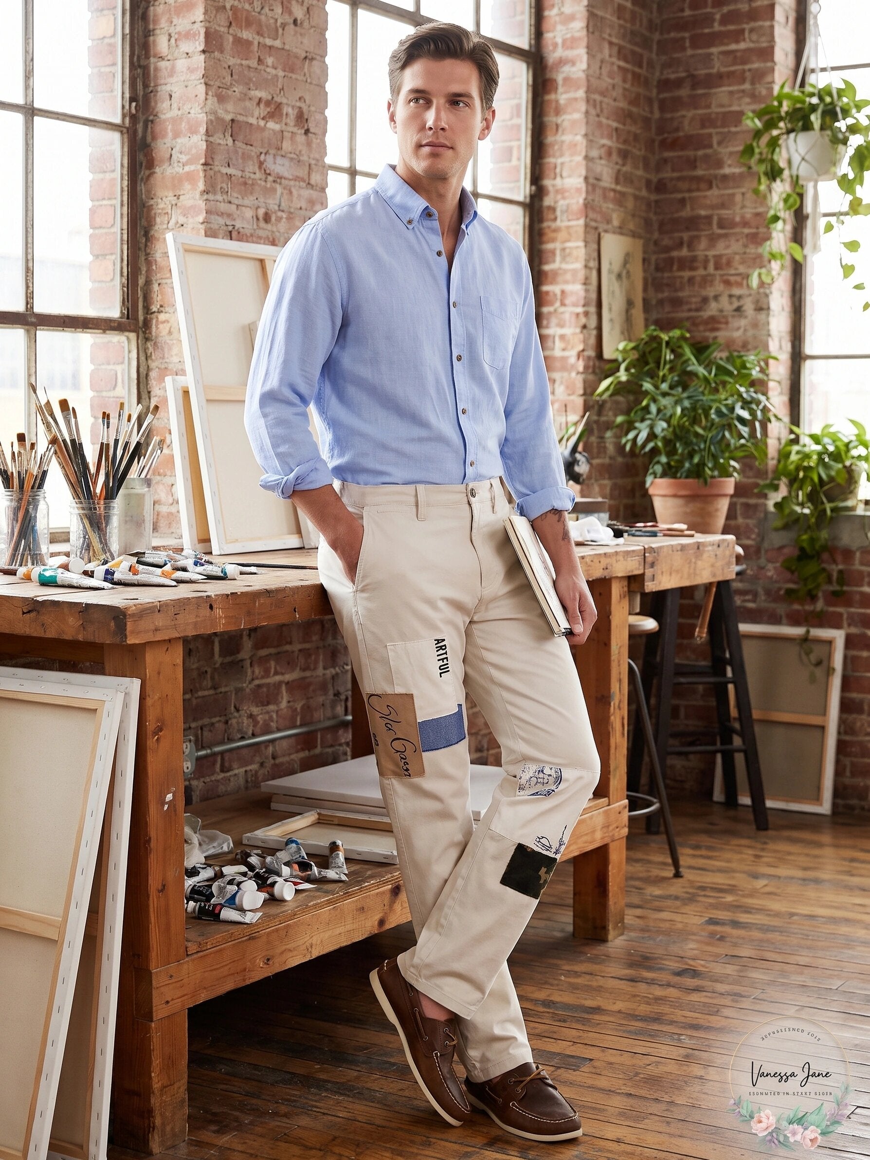 Club Room Mens Scribbles Pants,Size 36X32