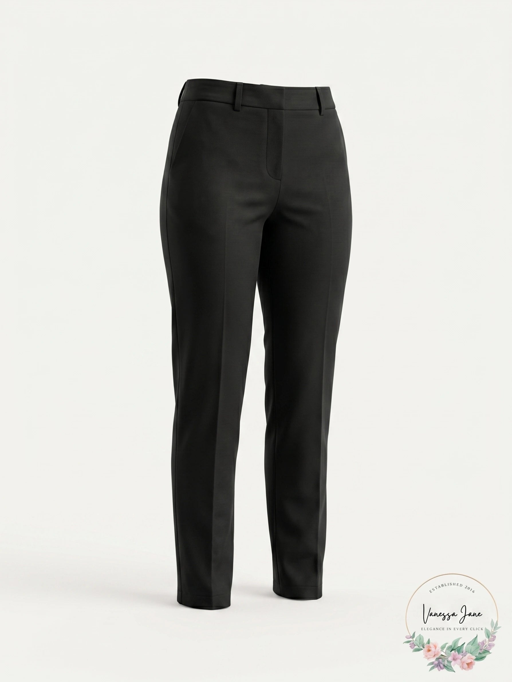 Anne Klein Womens Plus Stretch High Rise Straight Leg Pants,Size 22W