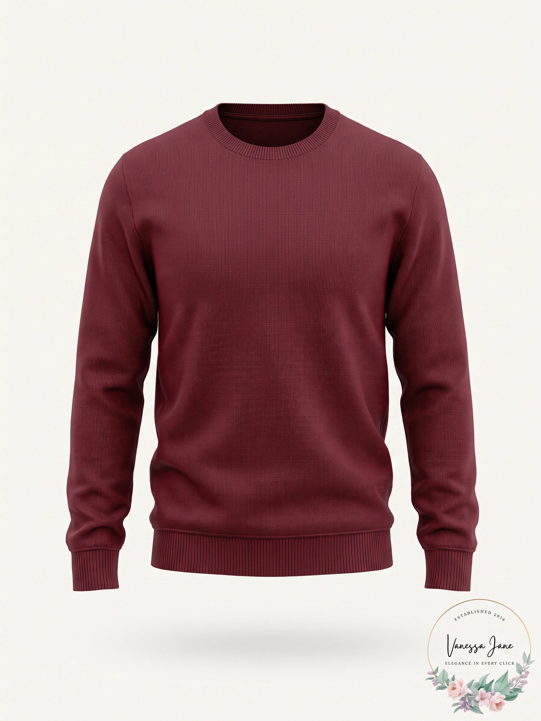 Original Penguin Tuck Stitch Sweater, Tawny Port, Size Large