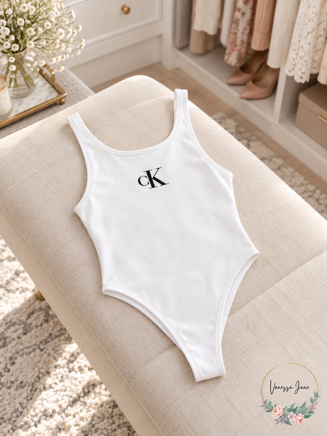 Calvin Klein Jeans Monogram Logo Bodysuit