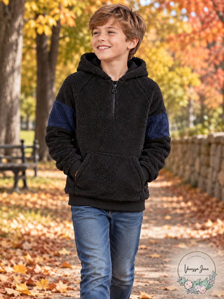 Ideology Big Boys Faux-Fur Hoodie