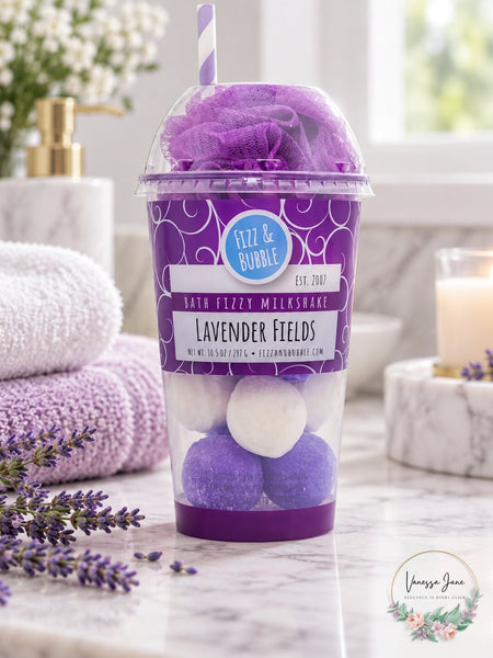 Fizz & Bubble Fields Bath Fizzy Milkshake Bomb Lot of 3