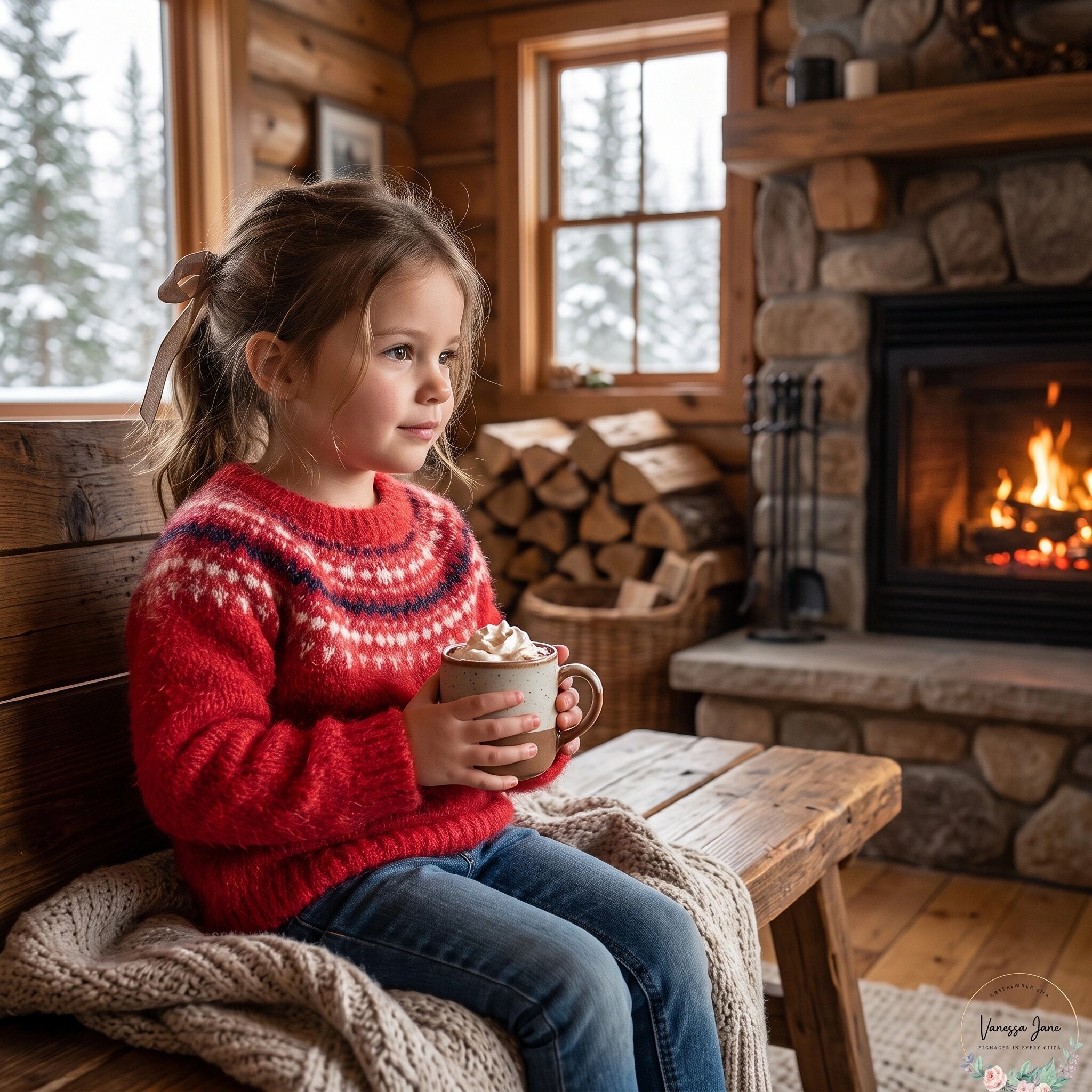 Epic Threads Girls Fuzzy Fair Isle Sweater