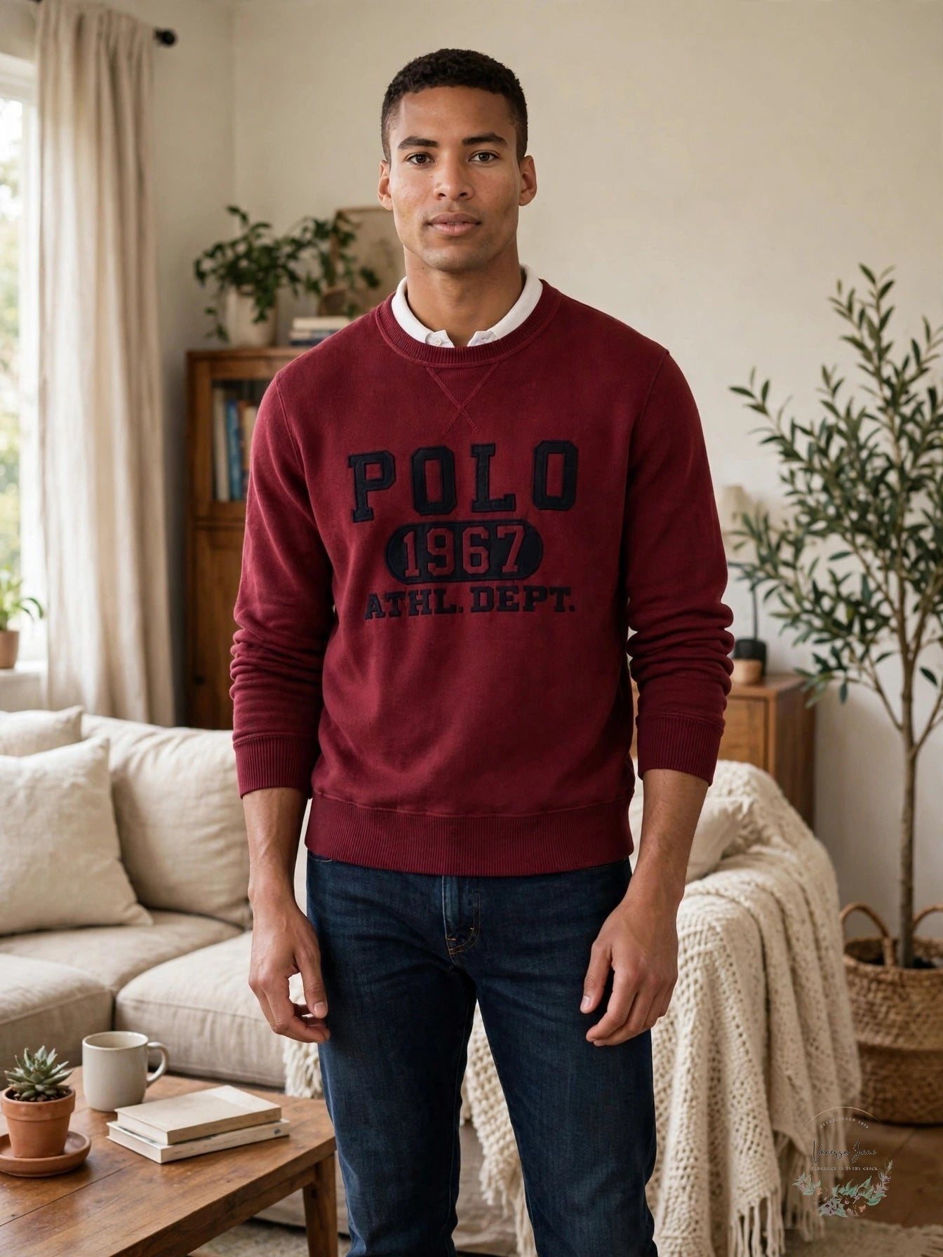 Polo Ralph Lauren Mens Graphic Sweater Classic Wine Size XS
