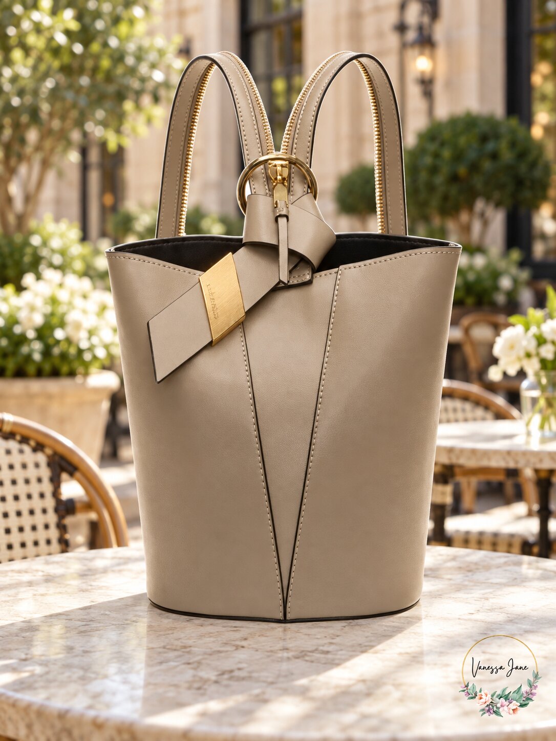 Calvin Klein Karsyn Leather Convertible Mini Hobo Backpack, Molasses
