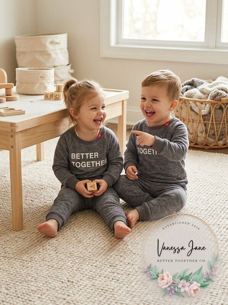 Matching Baby Boys and Girls 2-PC. Better Together Family Pajama Set,18MO