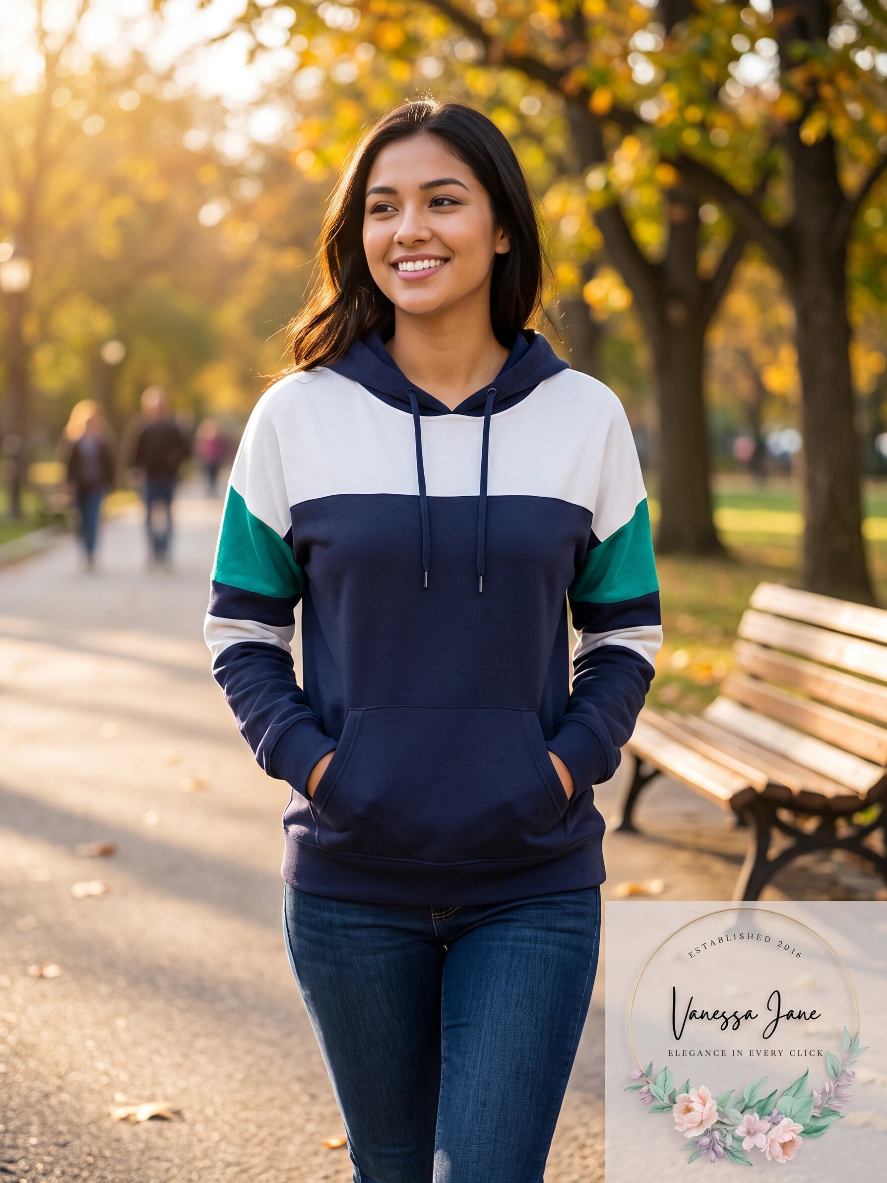Hippie Rose Juniors Colorblocked Pullover Hoodie