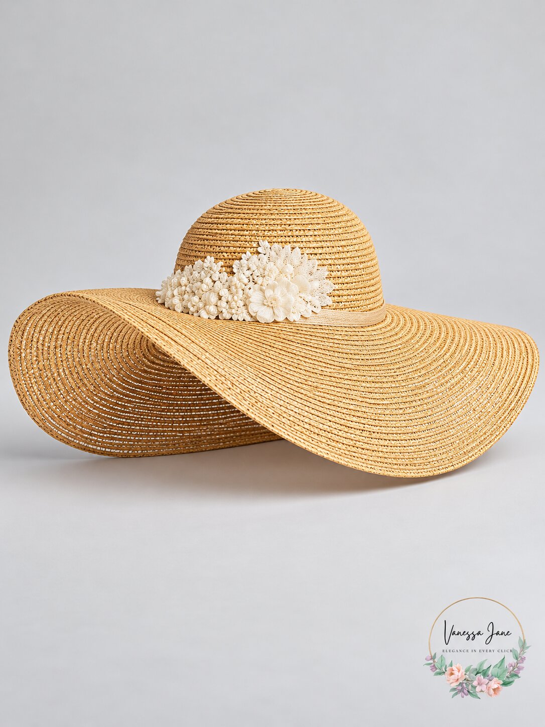 August Hat Company New Directions Natural Floppy Hat UPF 50+ One Size