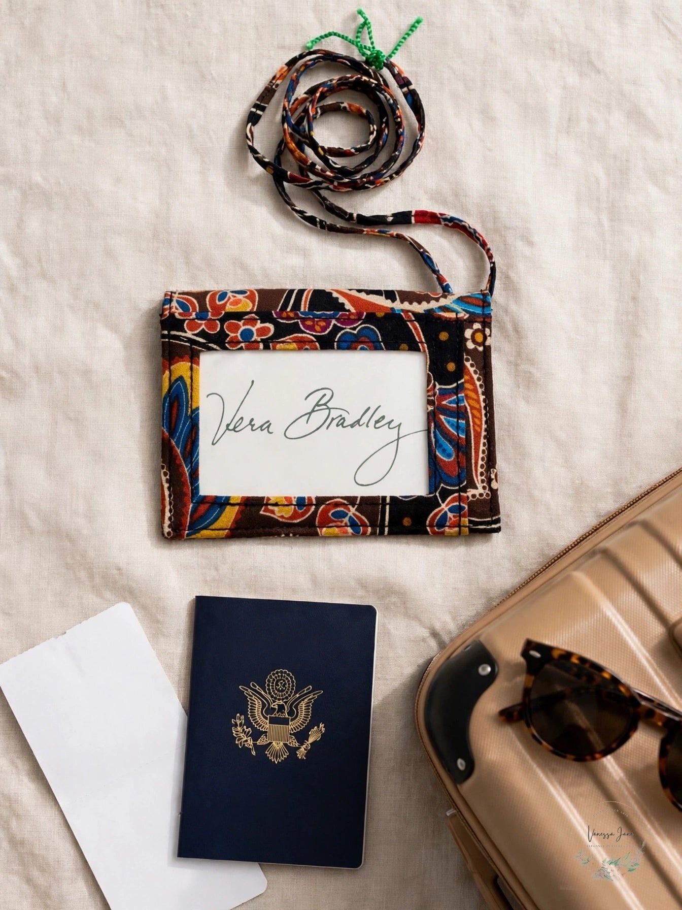Vera Bradley Kensington Luggage Tag Mini Wallet