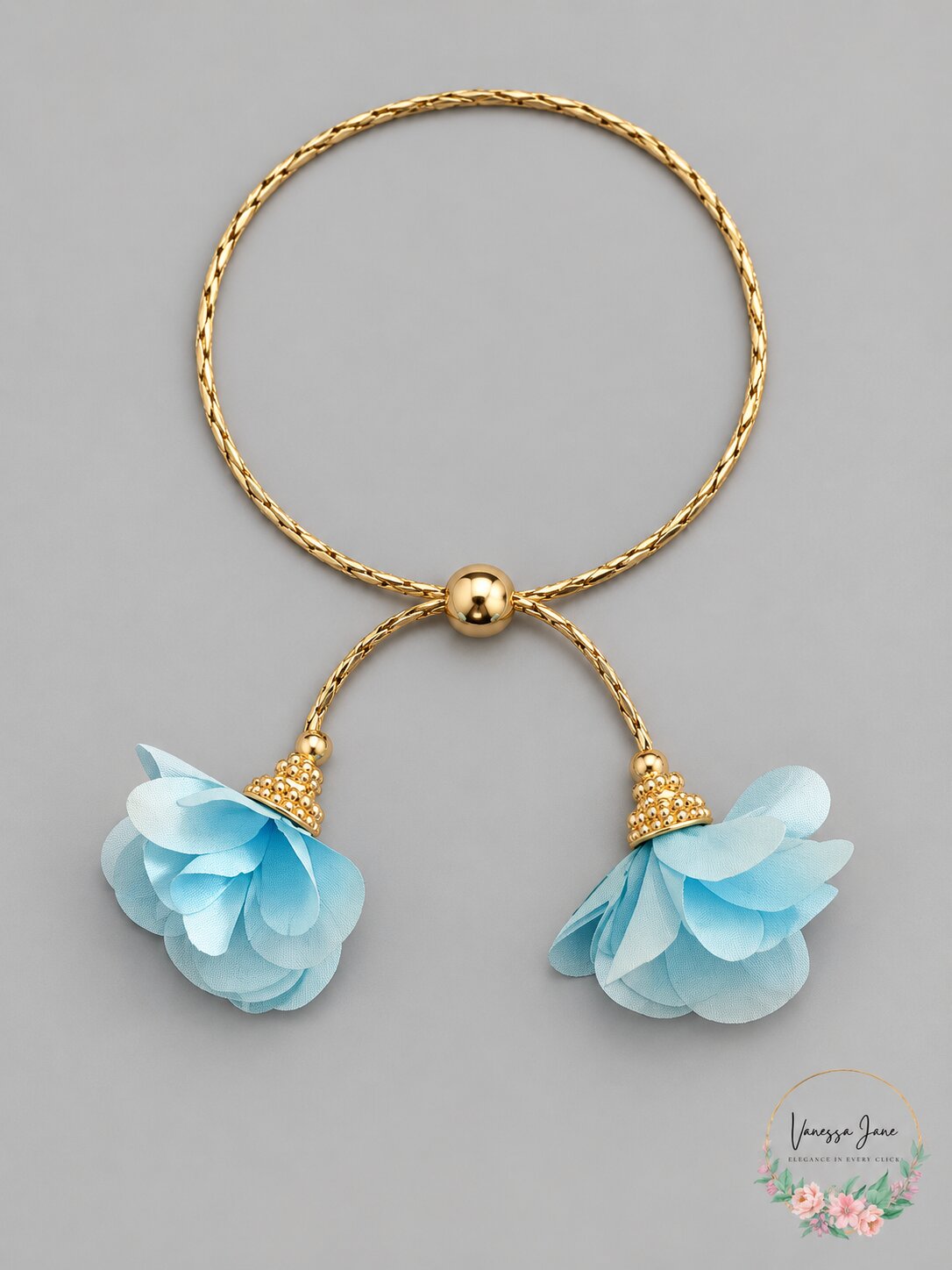 Inc International Concepts Imitation Pearl and Fabric Flower Bolo Bracelet