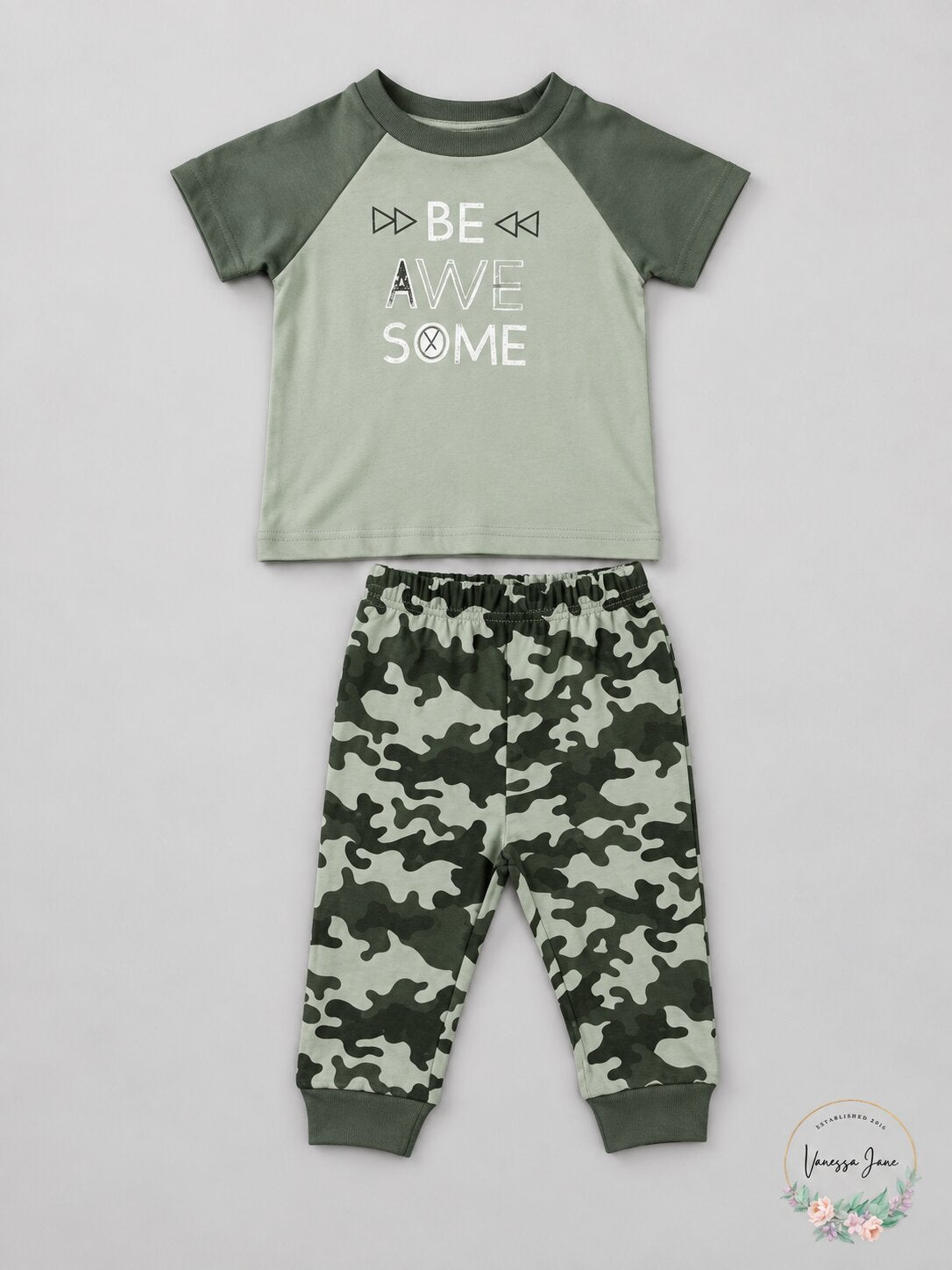 Chickpea Baby Boys 2-PC. Top & Printed Jogger Pants Set